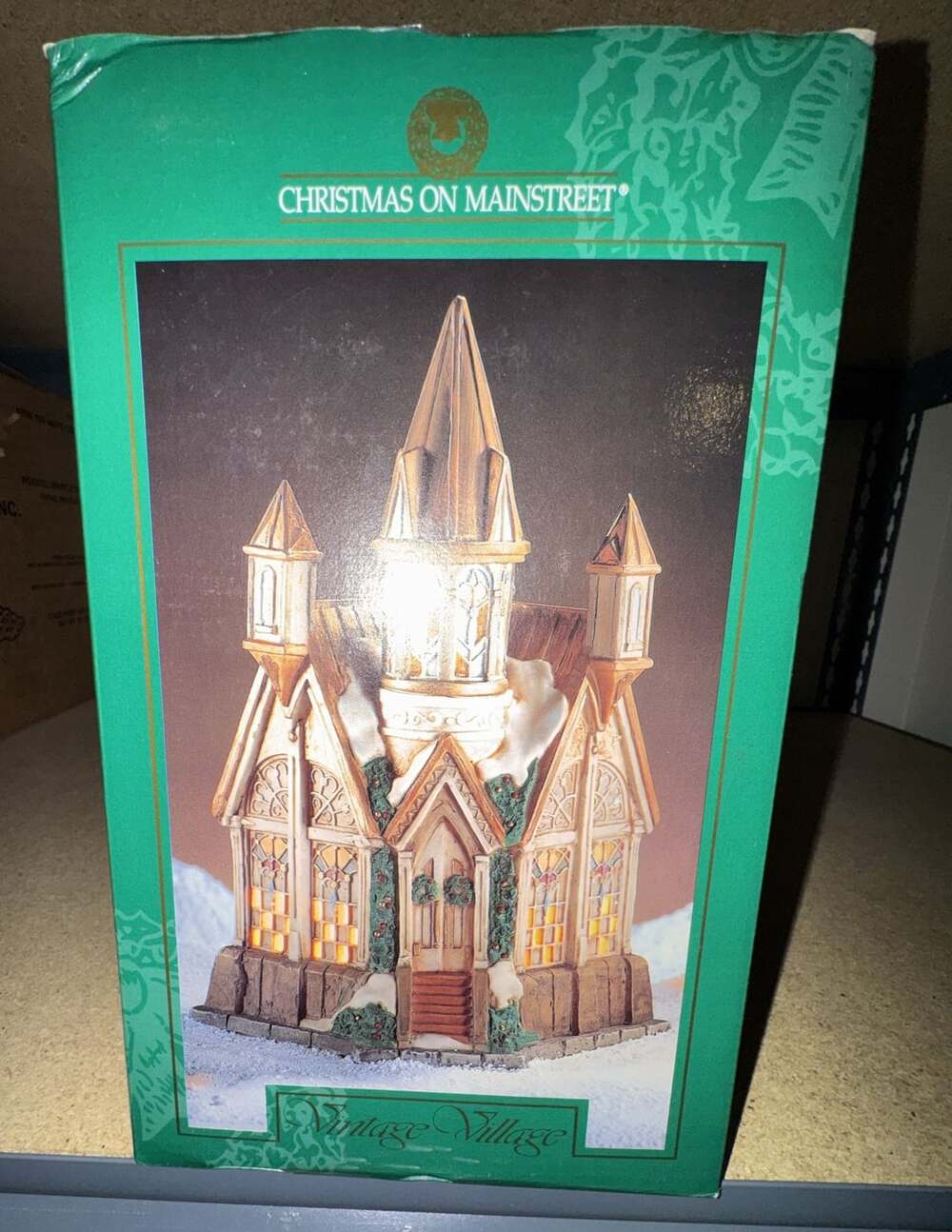Christmas On Mainstreet Vintage Village Church Porcelain Lighted